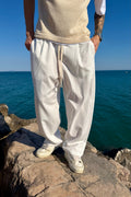 Pantalon Élégant Blanc