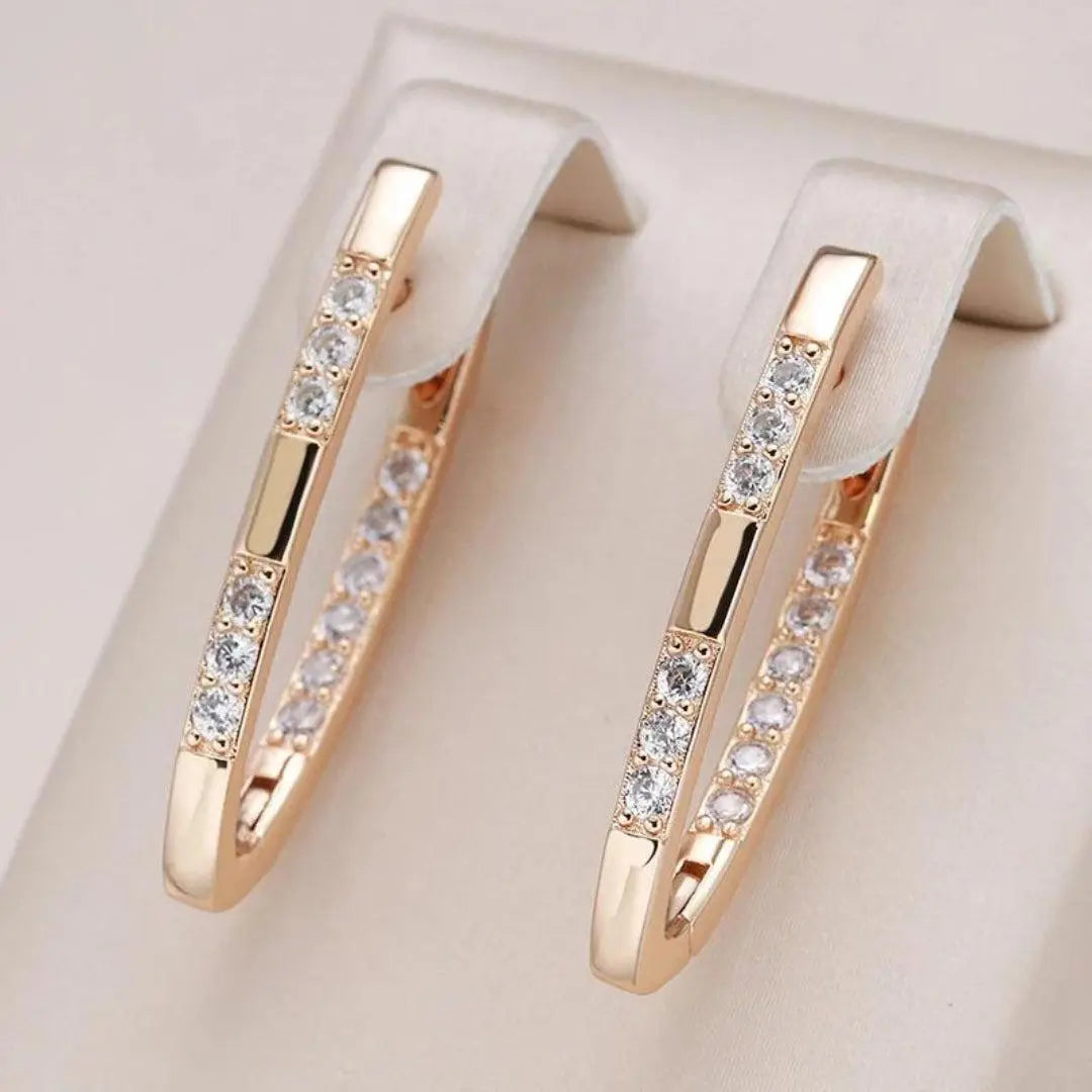Boucles d'oreilles Sophistication avec des pierres de zircon