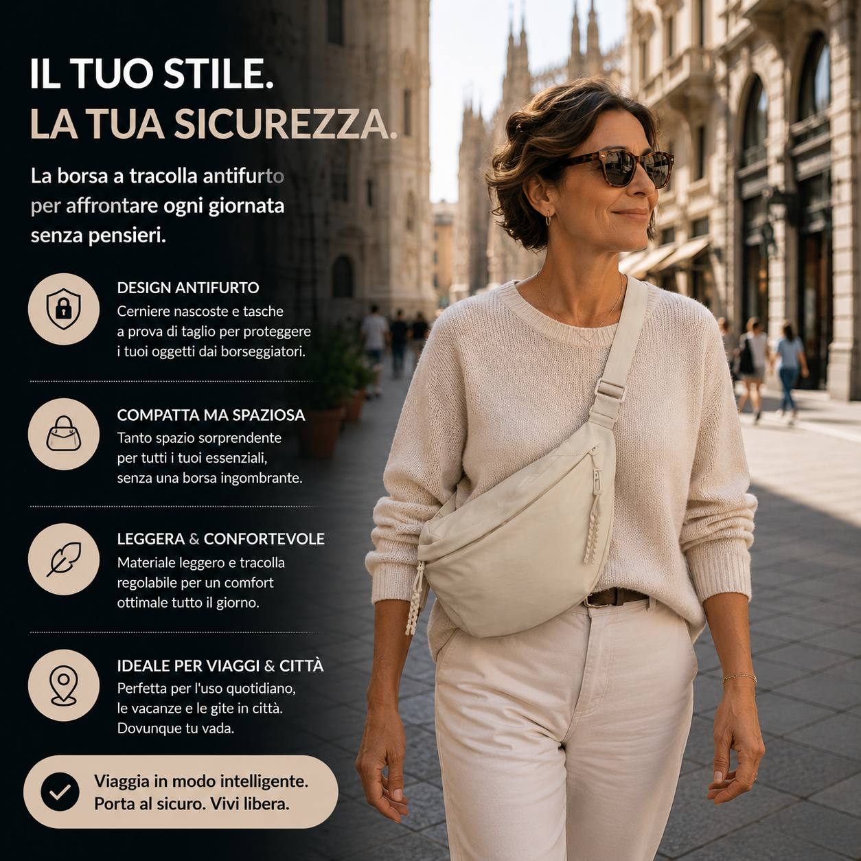 Elena | Sac à Bandoulière Beige