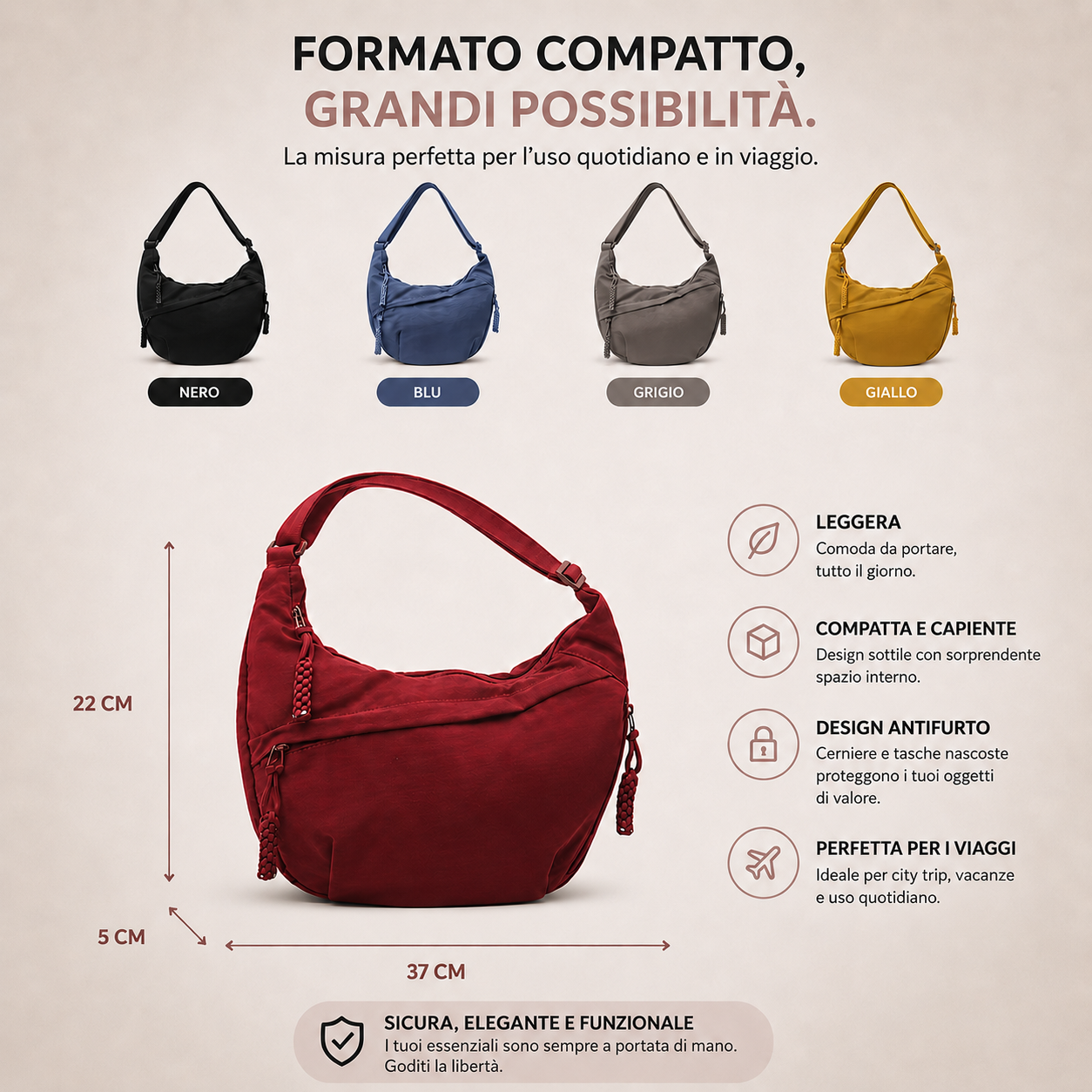 Mara | Sac à Bandoulière Bleu