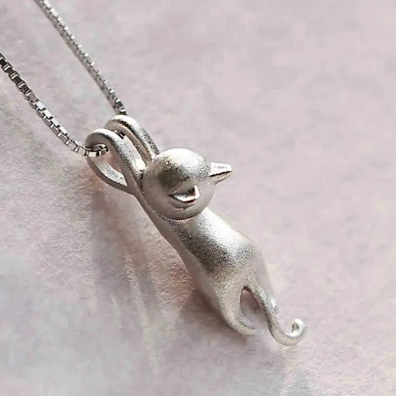Collier amusant avec pendentif en argent 925