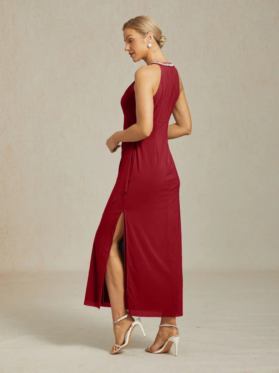 Robes maxi élégantes avec perles et détails de volants