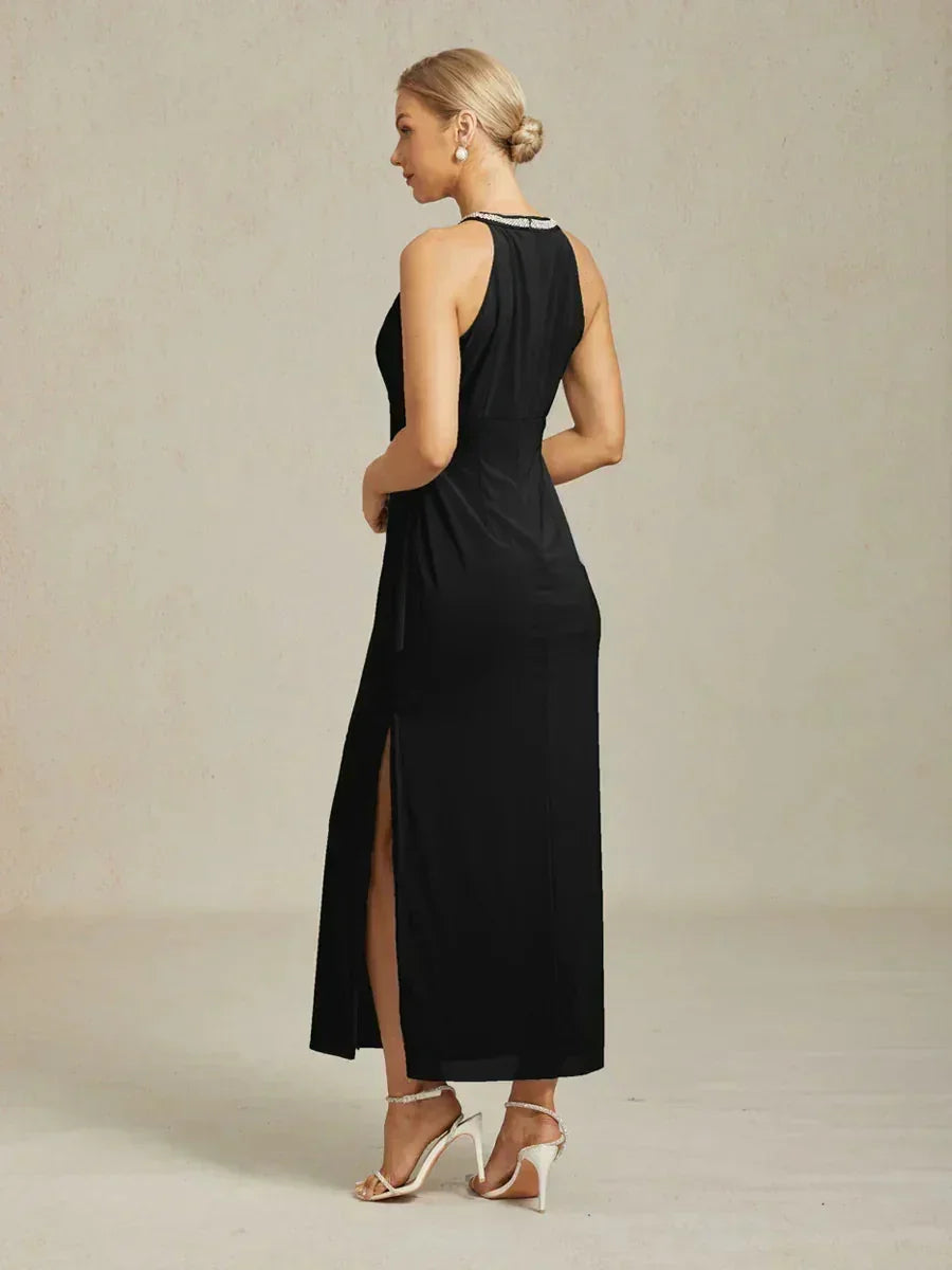 Robes maxi élégantes avec perles et détails de volants