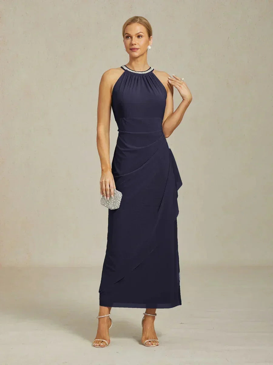 Robes maxi élégantes avec perles et détails de volants