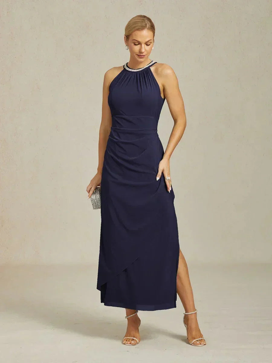Robes maxi élégantes avec perles et détails de volants