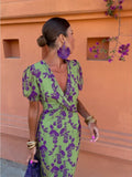 Vola - Robe midi femme avec imprimé tourné