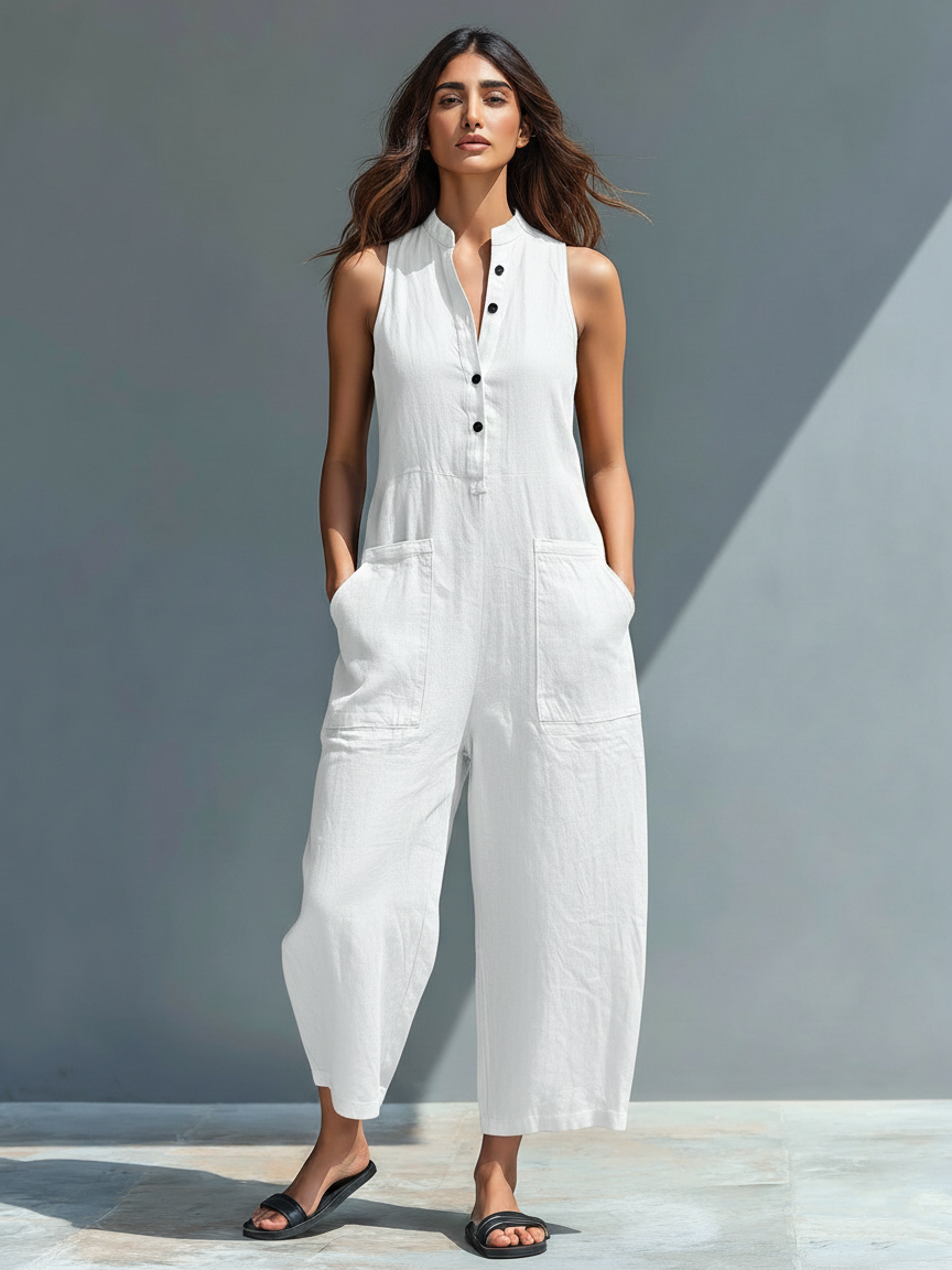 Ensemble en lycra minimaliste sans manches avec col montant MDZ2725A5Y