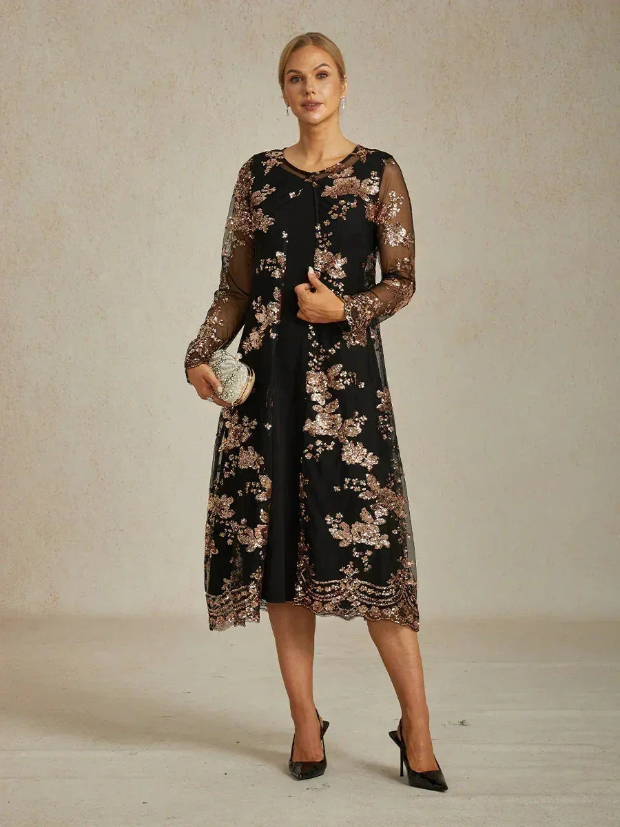 Robe blazer vintage avec broderies en sequins