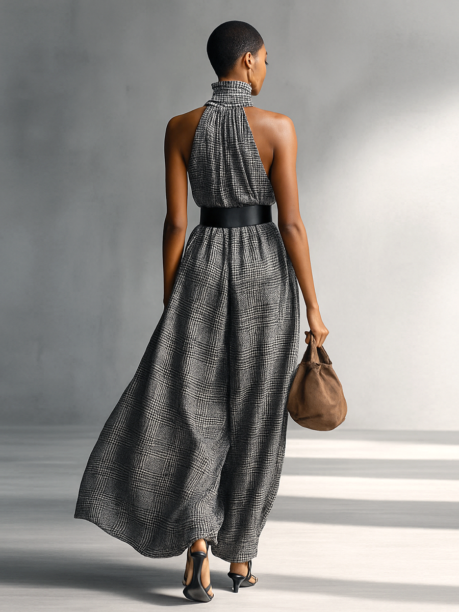 Robes maxi sans manches avec col haut et stylé pour femmes MDA1002G2Y