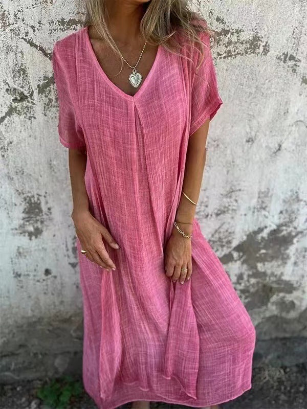 Elizabeta | Robe décontractée avec col en V