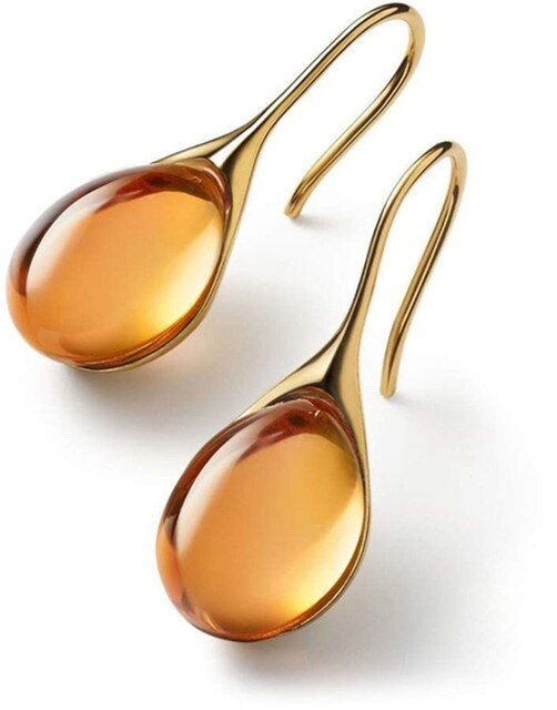 Boucles d'oreilles pendantes élégantes avec des cristaux