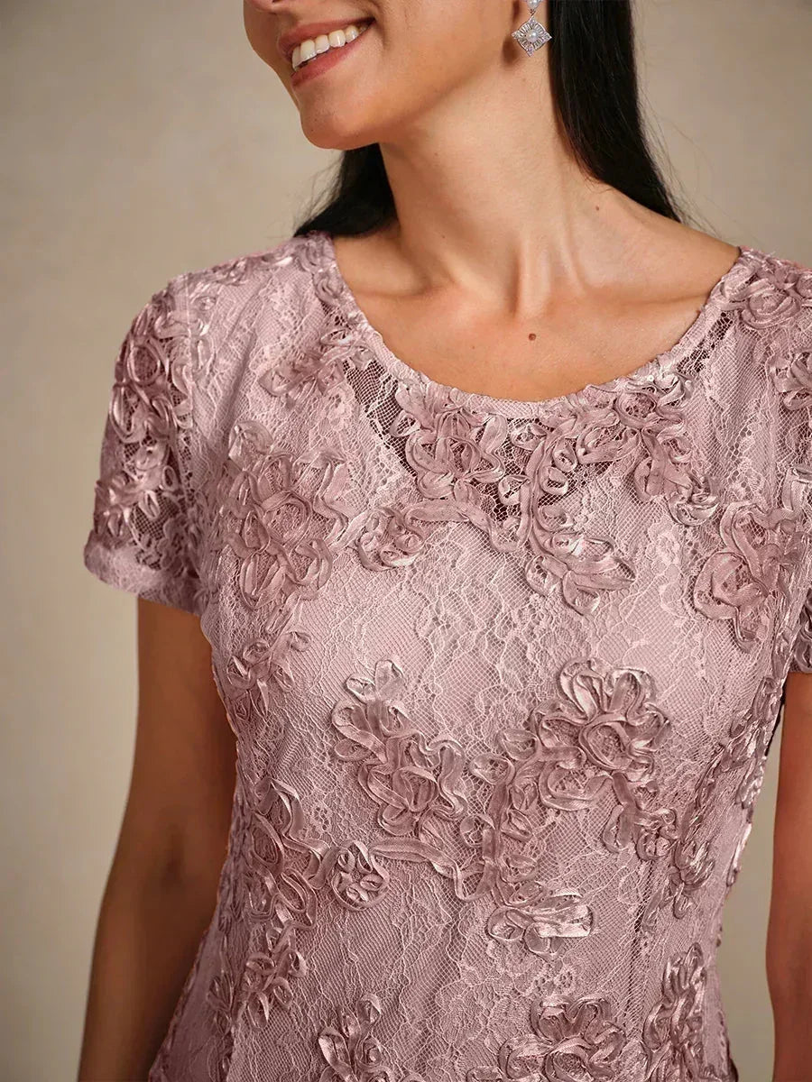 Robes A-Line en dentelle avec ornements en sequins