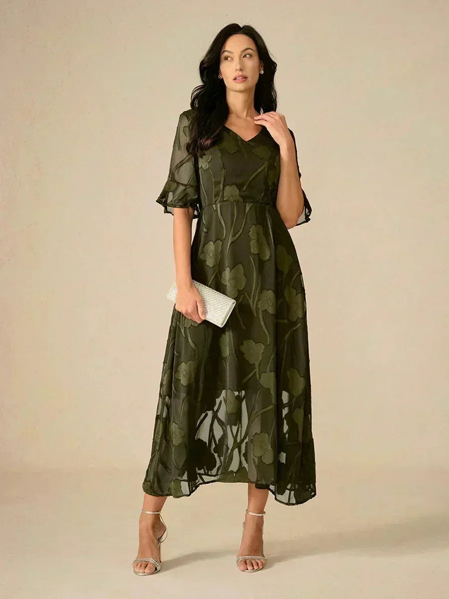 Robes maxi en dentelle avec volants