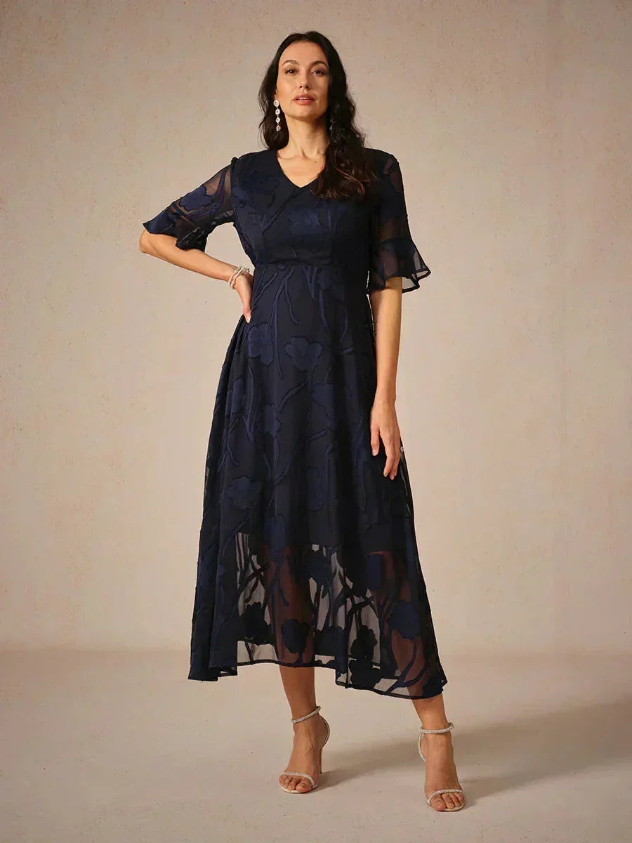 Robes maxi en dentelle avec volants