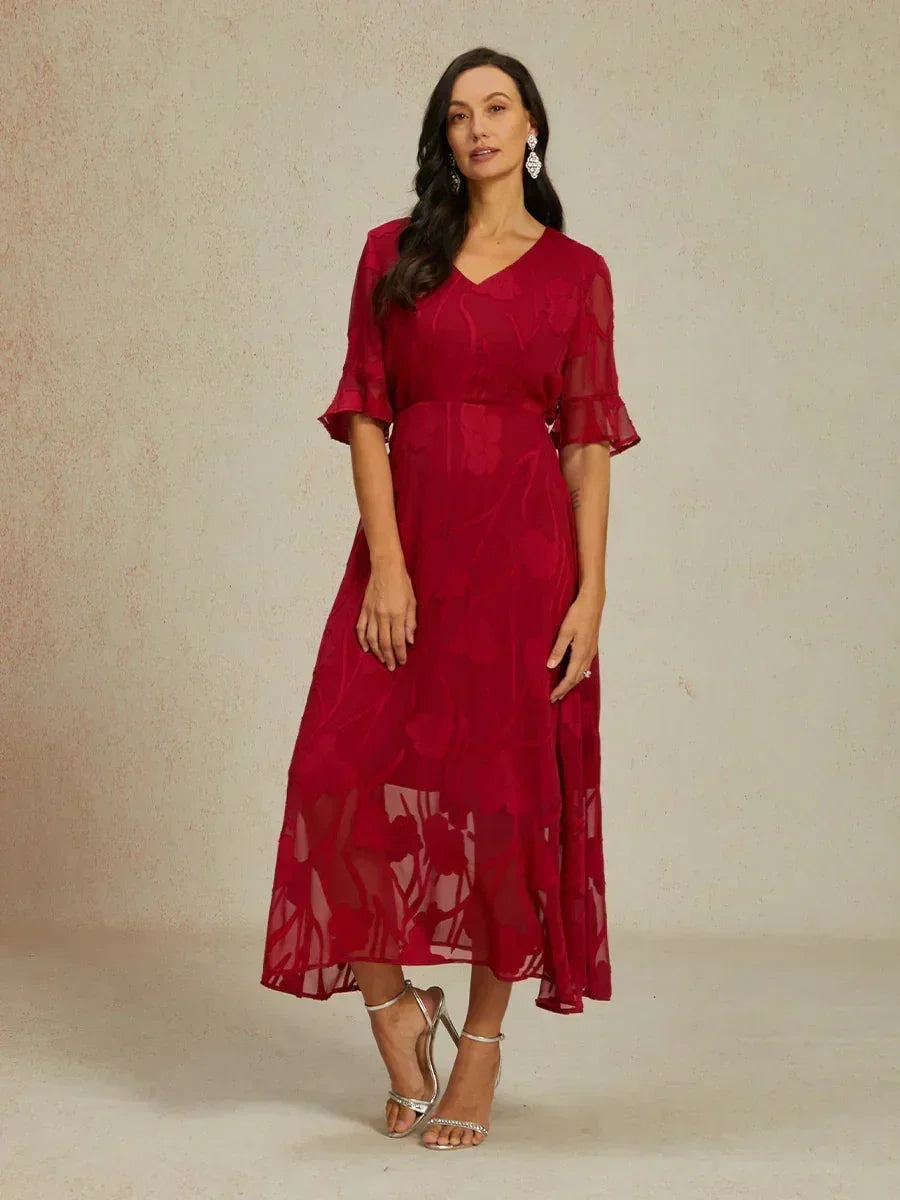 Robes maxi en dentelle avec volants
