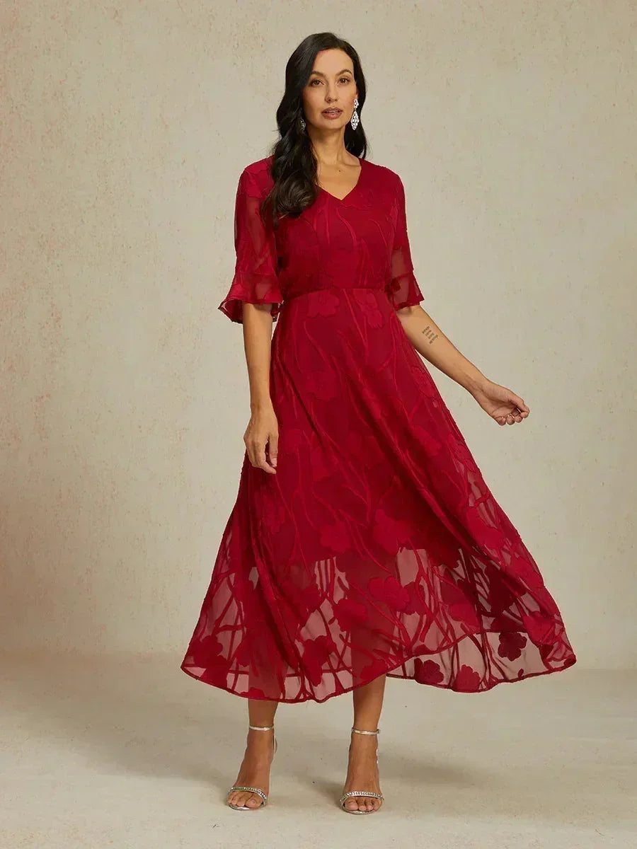 Robes maxi en dentelle avec volants