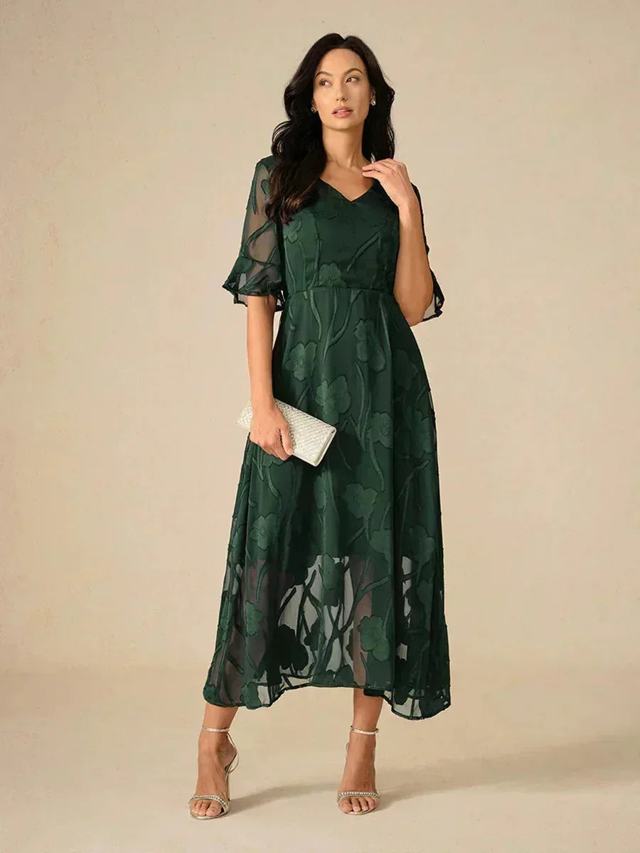 Robes maxi en dentelle avec volants
