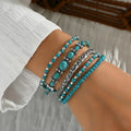 Ensemble de bracelets bohème avec perles turquoise