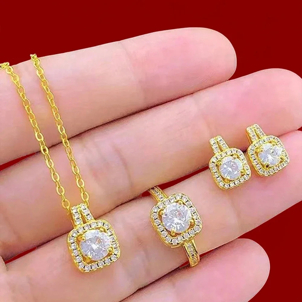 Ensemble de bijoux en cube de luxe