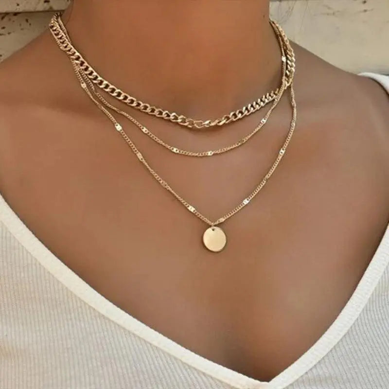 Pendentif élégant plaqué or et argent