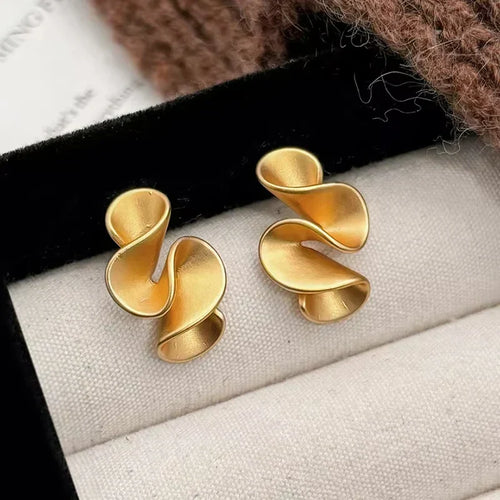 Boucles d'oreilles en fleurs en argent et or 18K
