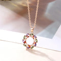 Collier avec pendentif arc-en-ciel lumineux