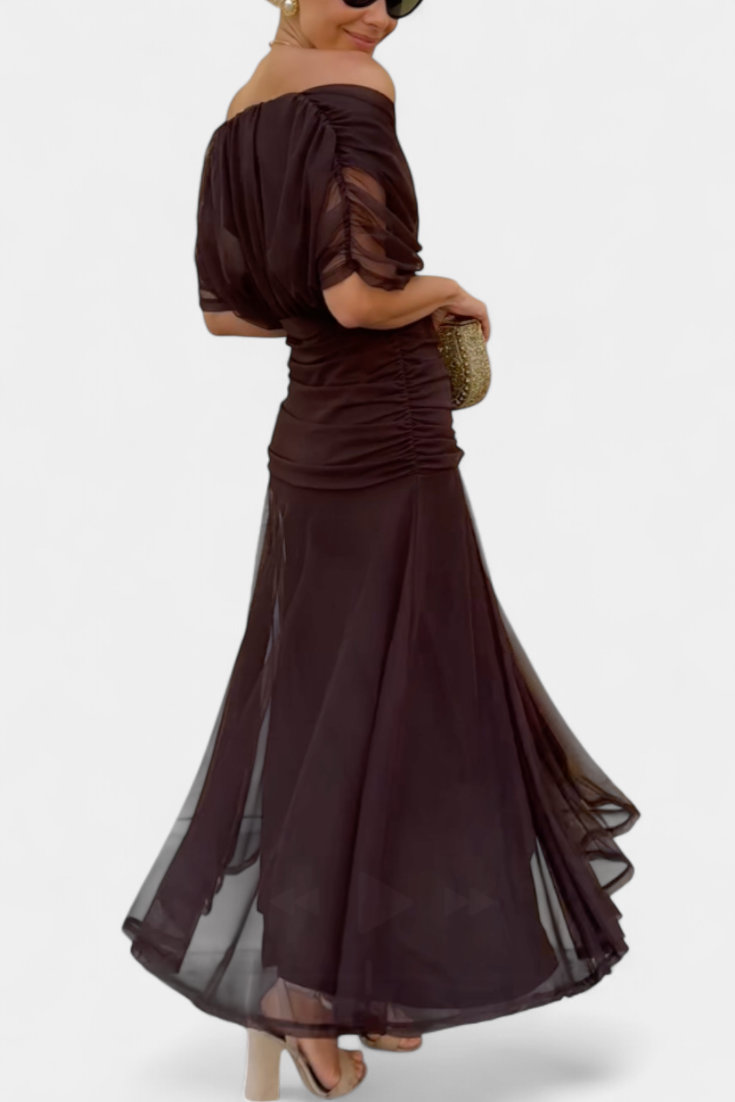 Florendra | Robe longue à fleurs avec col en V