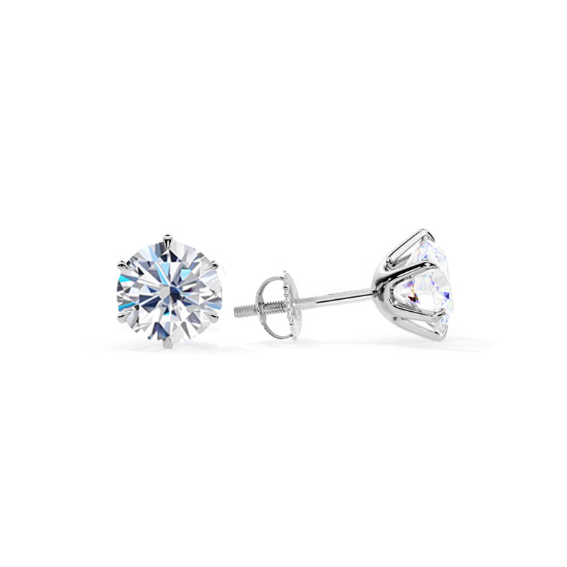 Boucles d'oreilles chic en or blanc