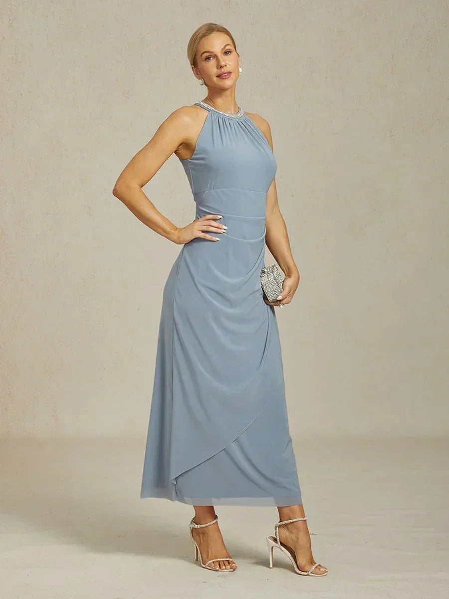 Robes maxi élégantes avec perles et détails de volants