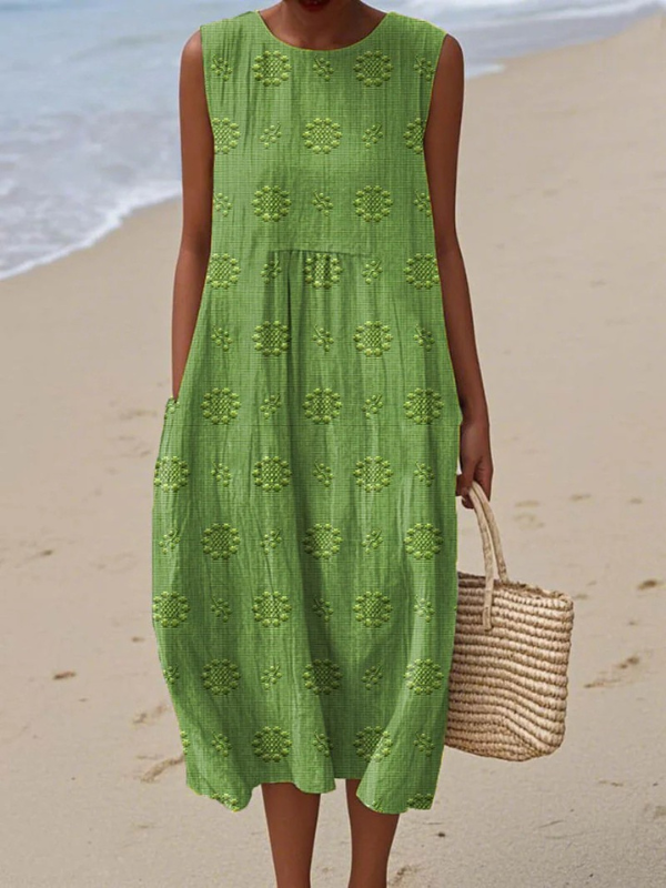 Sarah | Robe midi à motifs