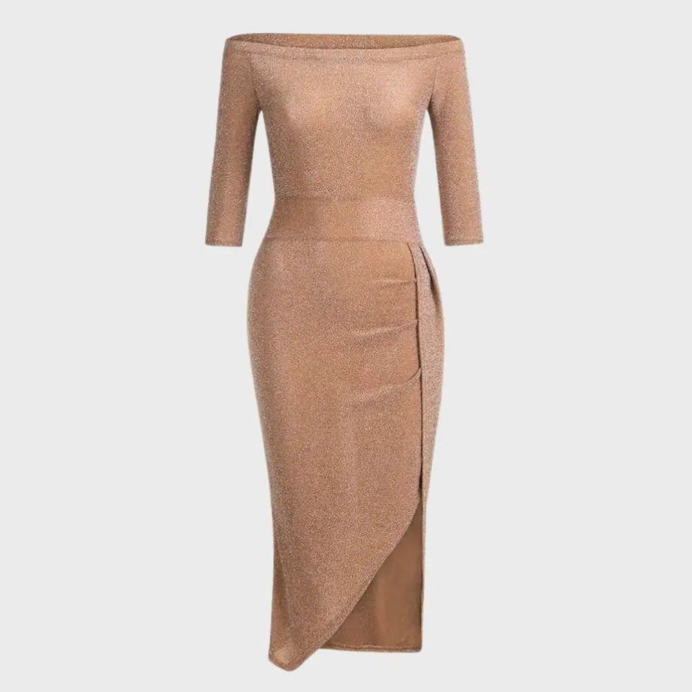 Sofia | Robe femme avec une finition brillante éblouissante