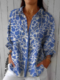 Frédérica | Blouse de jardin bleue