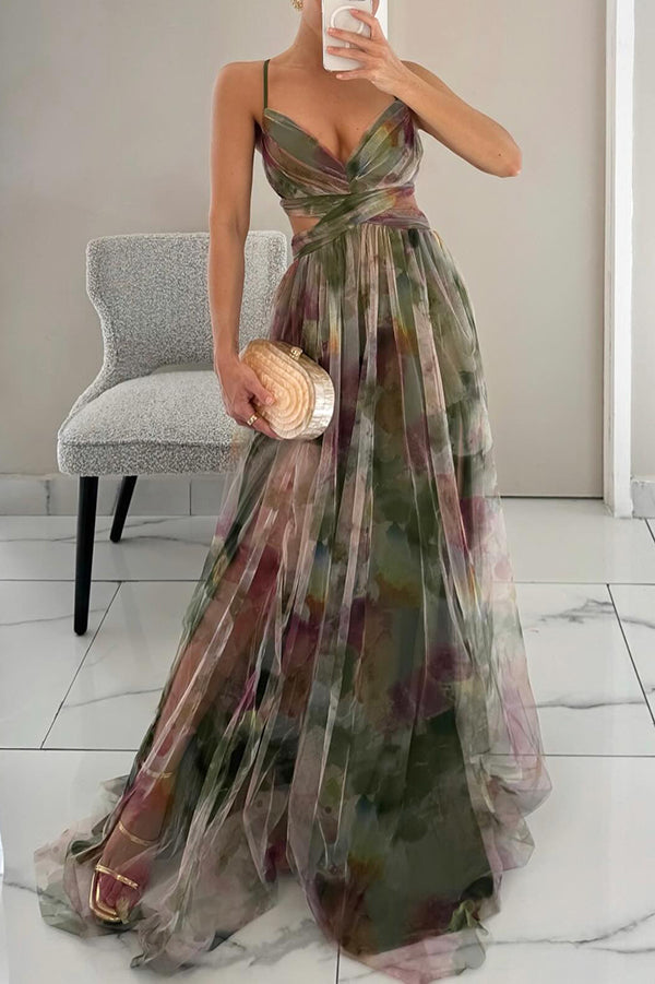 Elena - Robe maxi élégante et fleurie
