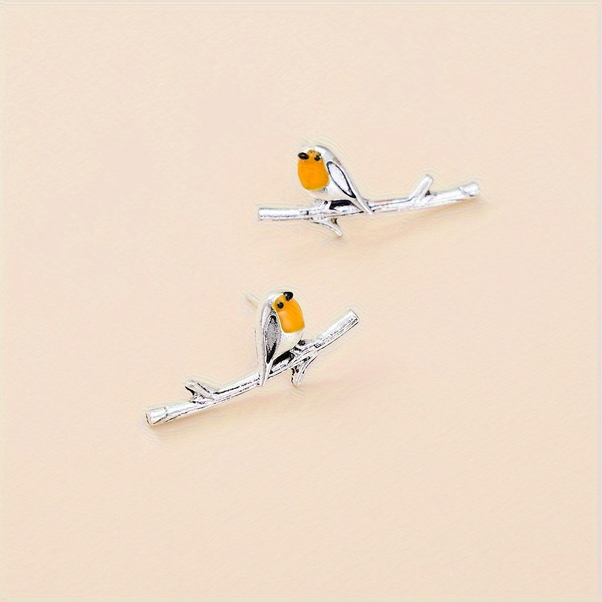 Boucles d'oreilles animation d'oiseau