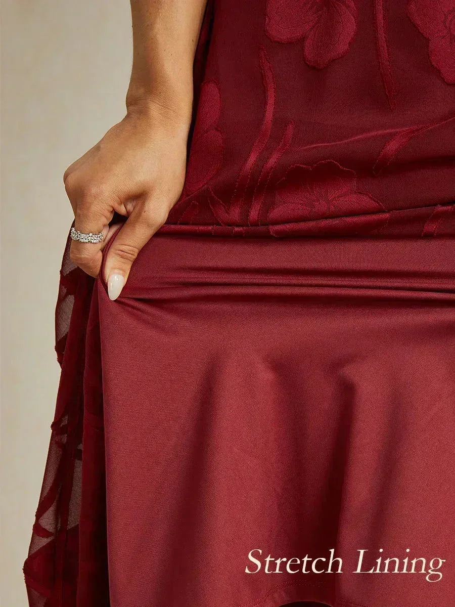 Robes maxi en dentelle avec manches douces