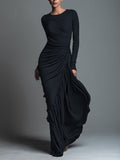 Robe maxi noire élégante pour femmes MDA1541H1I