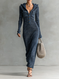 Robes maxi tricotées avec chapeau pour femmes MDA1451H6Y