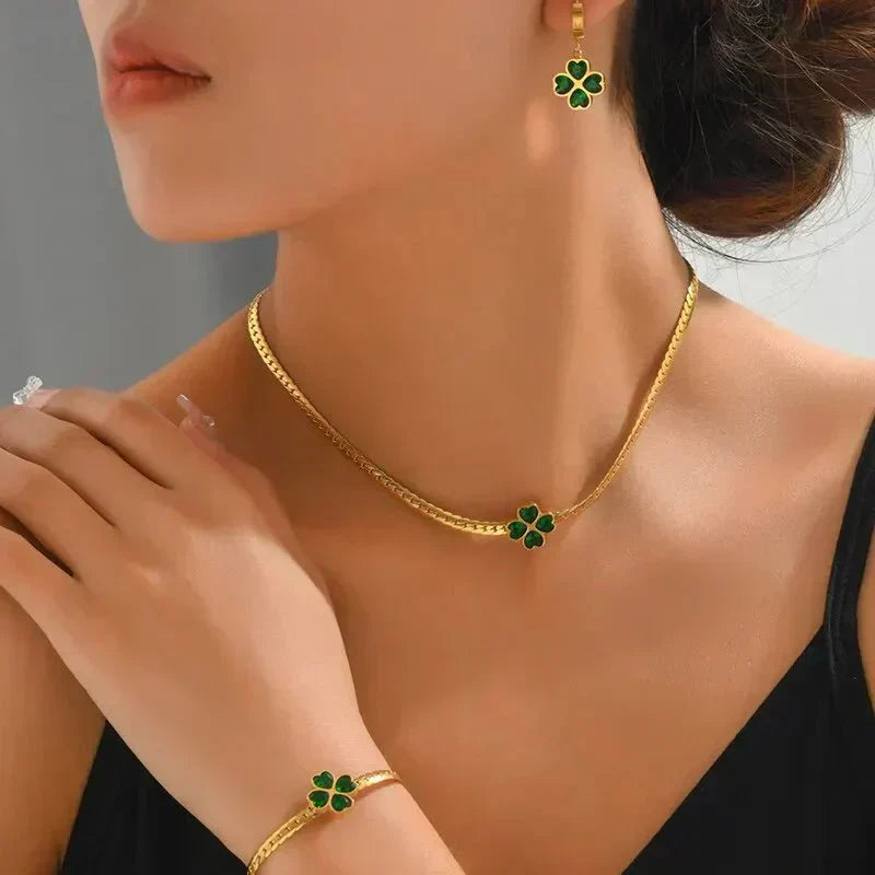 Ensemble de bijoux Trèfle