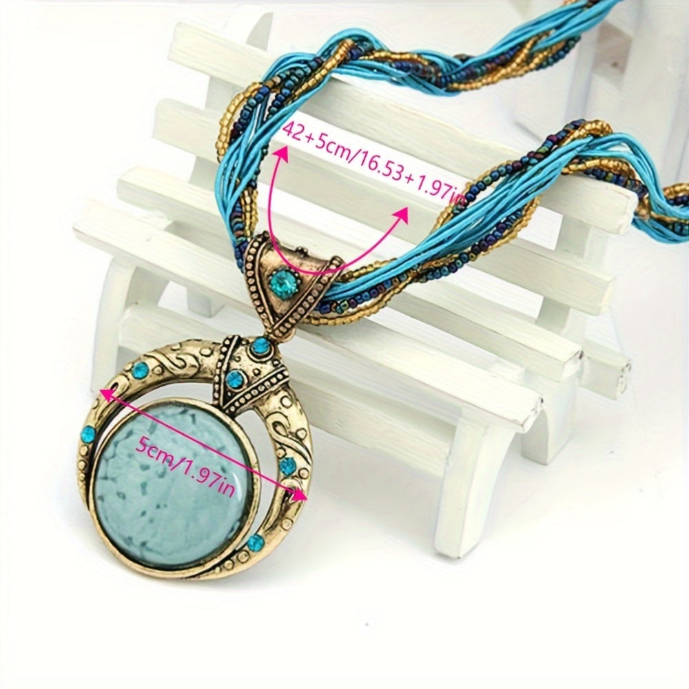 Collier avec pendentif bohème