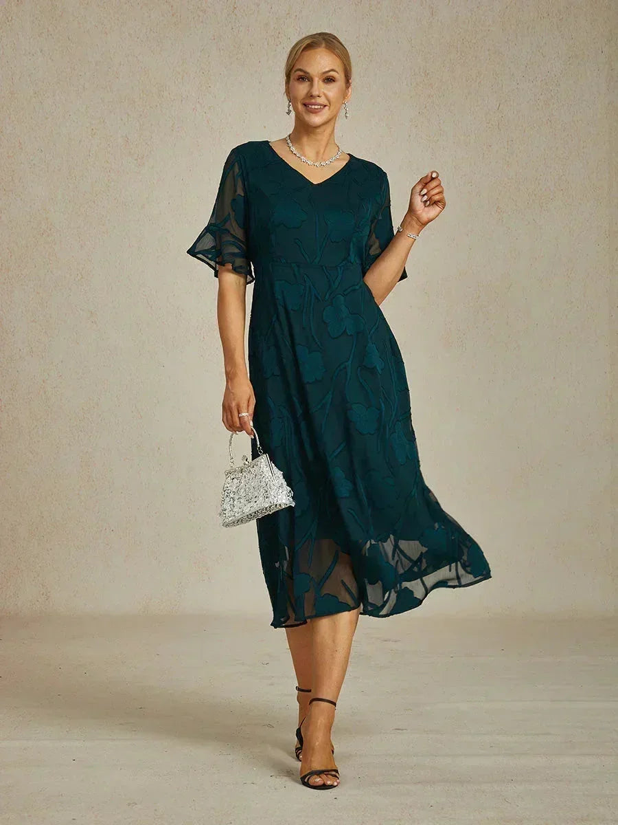 Robes maxi en dentelle avec manches douces
