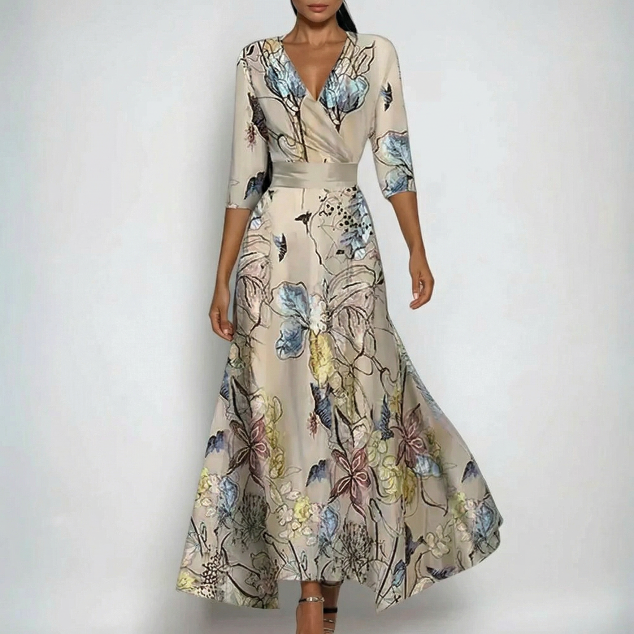 Leona | Robe à fleurs élégante