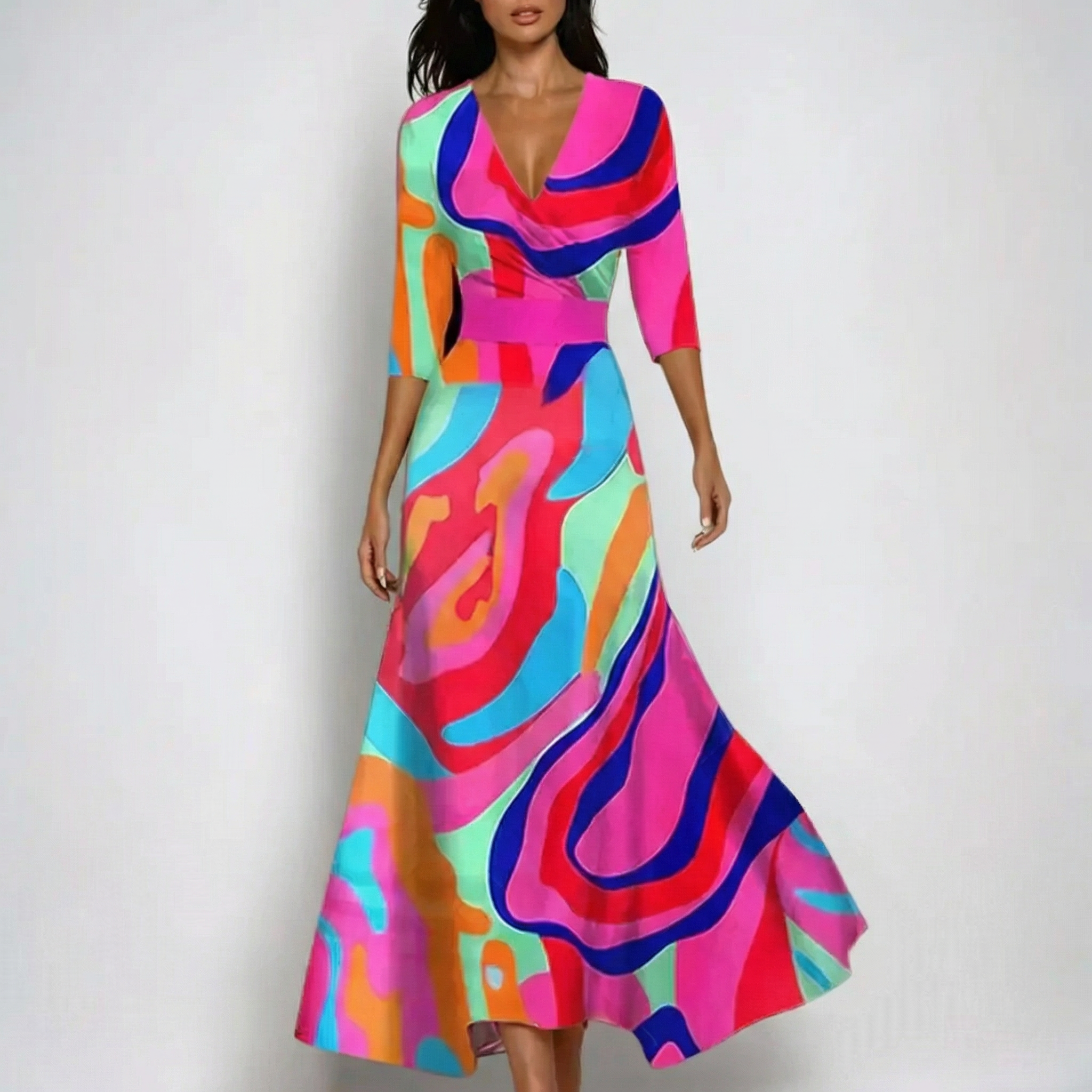 Leona | Robe à fleurs élégante
