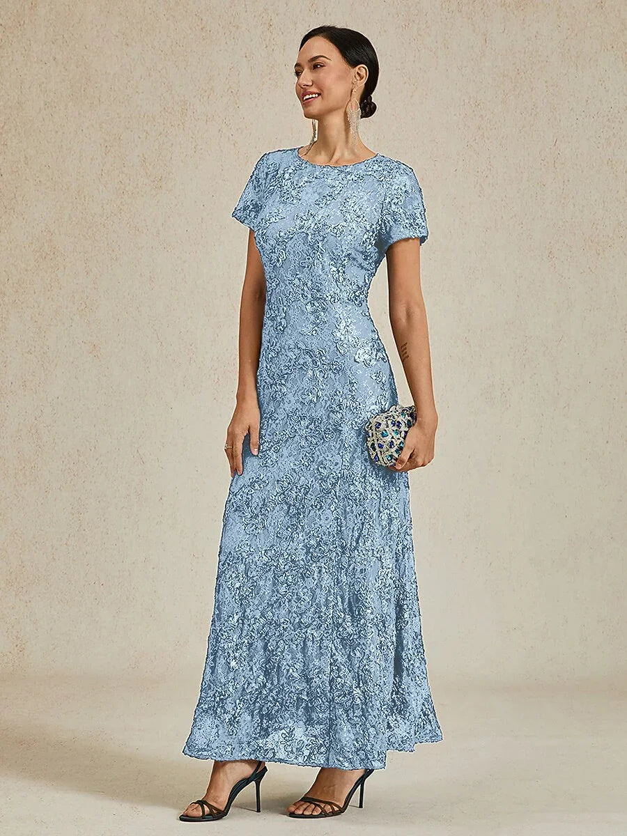 Robes A-Line en dentelle avec ornements en sequins