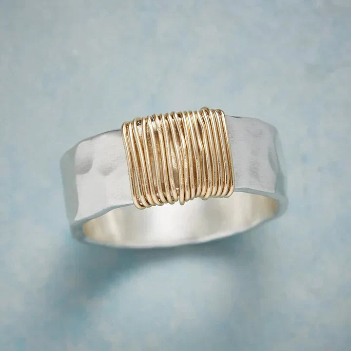 Bague vintage en or et argent éternelle