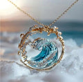 Pendentif avec un médaillon "la promesse de l'océan"