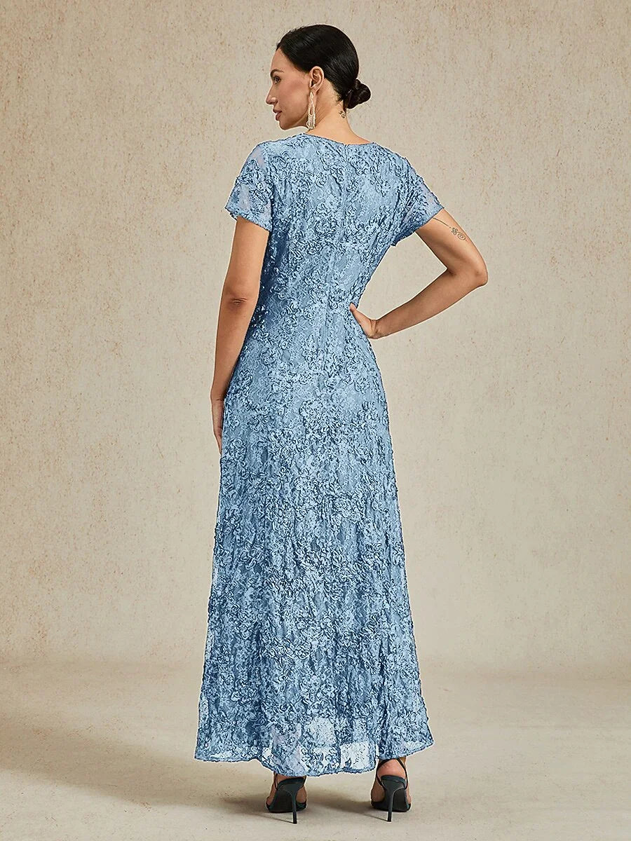 Robes A-Line en dentelle avec des décorations de paillettes