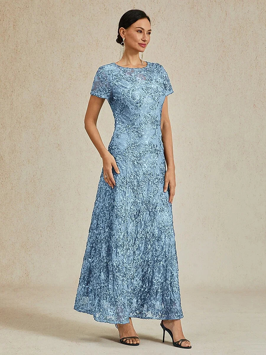 Robes A-Line en dentelle avec des décorations de sequins