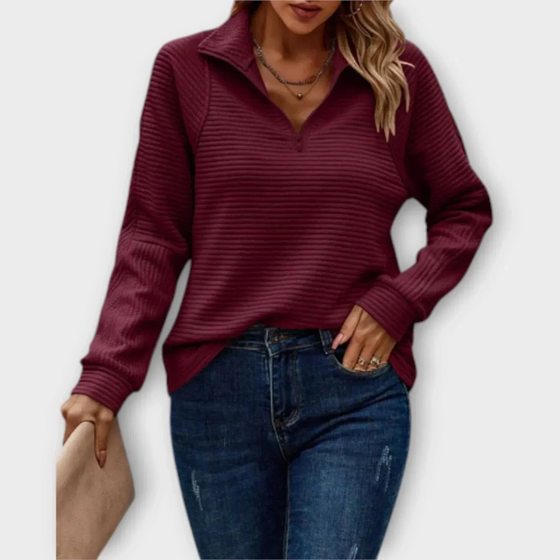 Olivia | Pull à demi-zip