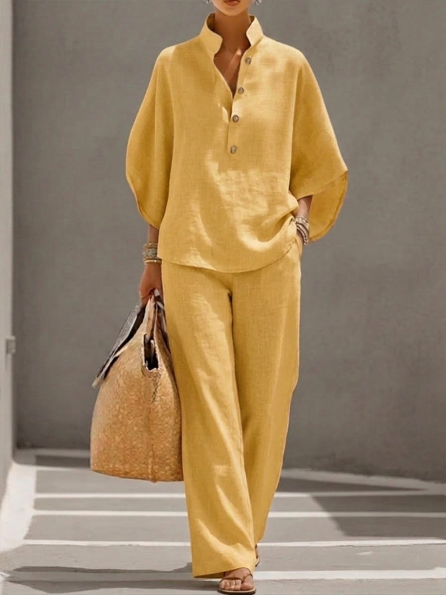 Mariel | Ensemble avec manches évasées et pantalons larges