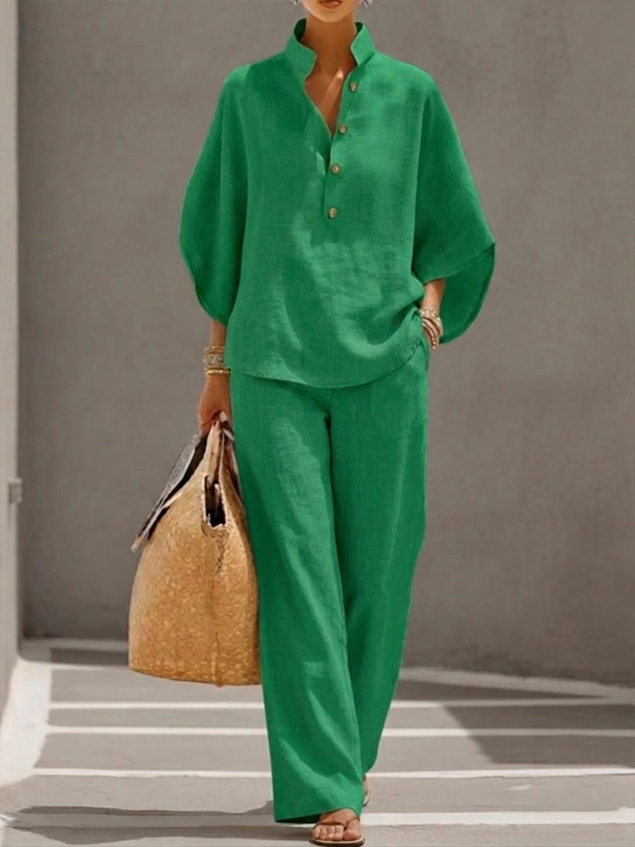 Mariel | Ensemble avec manches évasées et pantalons larges